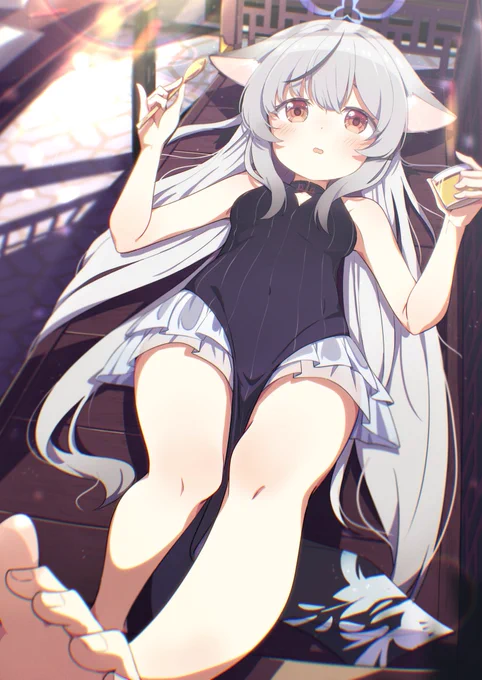 全体的に白髪 #今月描いた絵を晒そう 