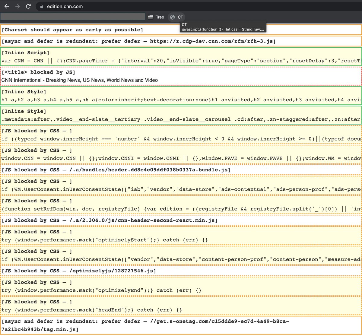 Aleksej Kulikov (@alekseykulikov_) on Twitter photo CT by <a href="/csswizardry/">Harry Roberts</a> is an incredible #webperf tool.
Improve page loading performance just by reordering the <head> tag.
It detects render-blocking resources and shows an optimal order.
It became essential for me, and it's written with CSS (genius!)
→ github.com/csswizardry/ct CT by <a href="/csswizardry/">Harry Roberts</a> is an incredible #webperf tool.
Improve page loading performance just by reordering the <head> tag.
It detects render-blocking resources and shows an optimal order.
It became essential for me, and it's written with CSS (genius!)
→ github.com/csswizardry/ct