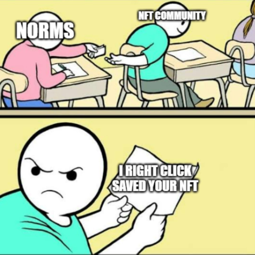 When you see someone putting a Bluechip NFT as their PFP without buying it. 

-NON Degen 🥳

#meme #NFT #web3