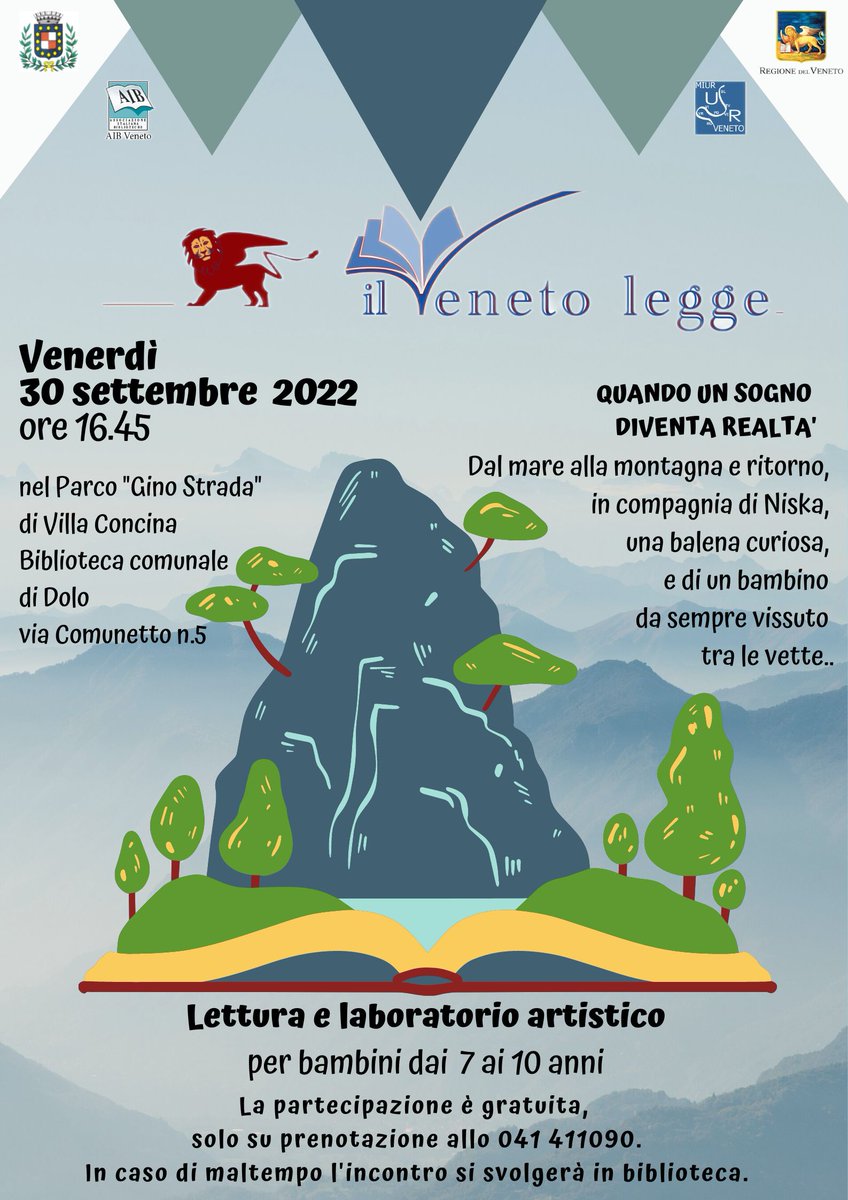 👉👉RINVIATA A DATA DA DESTINARSI👈👈: iniziativa prevista a #Dolo venerdì 30 settembre per Maratona di lettura 2022 a #Dolo

#ilvenetolegge2022