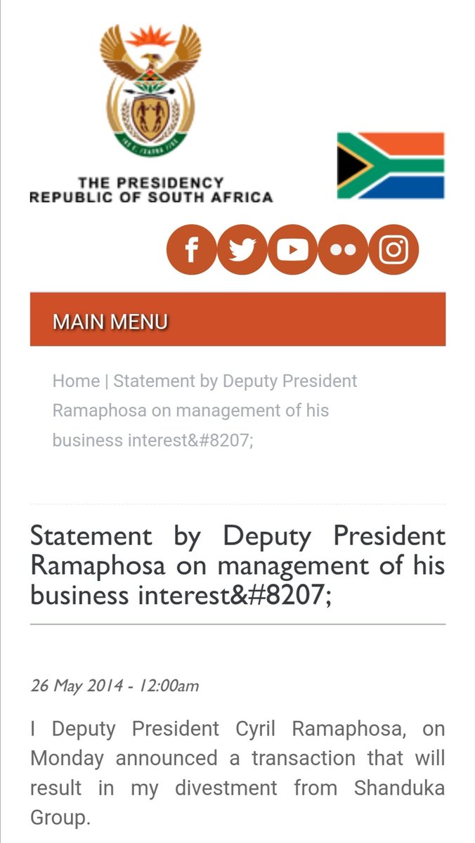 Gentlements's tweet photo. This is Ramaphosa 2014, meaning he lied under oath. #PhalaPhalaFarmGate https://t.co/0OeWk3tSxg