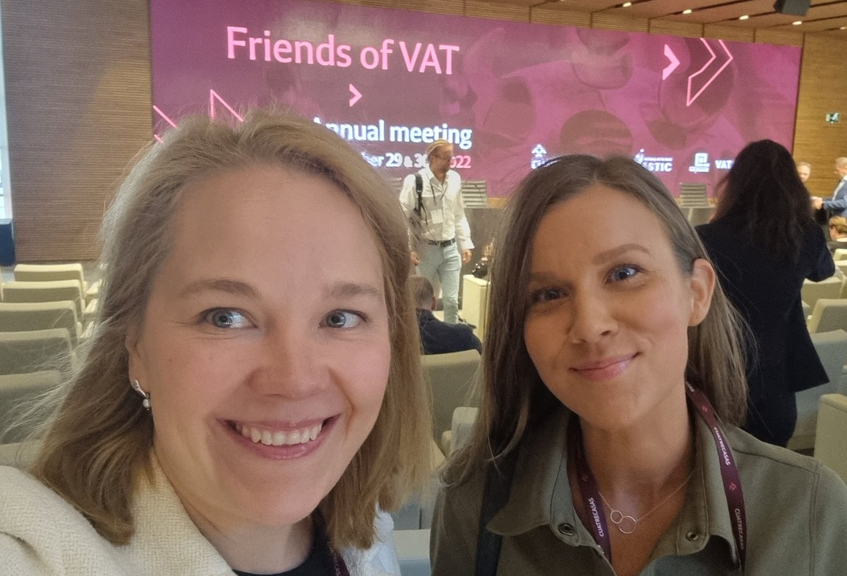 Katja_Rajala's tweet photo. Friends of VAT meeting on Barcelona. So great to be face-to-face meeting and to discuss with colleagues without the Teams! https://t.co/V0pA723V8k