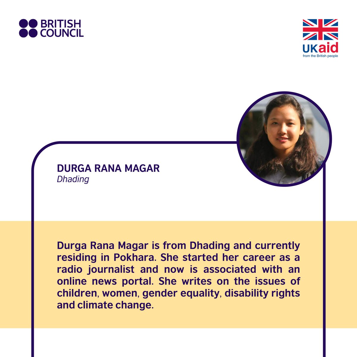 British Council Nepal (@npBritish) on Twitter photo 2022-09-30 10:03:29 (1/3) We are happy to announce the selected #WomenReporters from across #Nepal, who will be attending a 5⃣week of virtual workshop facilitated by experts & with an opportunity to publish their work on the links between #Gender & #ClimateChange as a part of our #RoadToCOP campaign (1/3) We are happy to announce the selected #WomenReporters from across #Nepal, who will be attending a 5⃣week of virtual workshop facilitated by experts & with an opportunity to publish their work on the links between #Gender & #ClimateChange as a part of our #RoadToCOP campaign