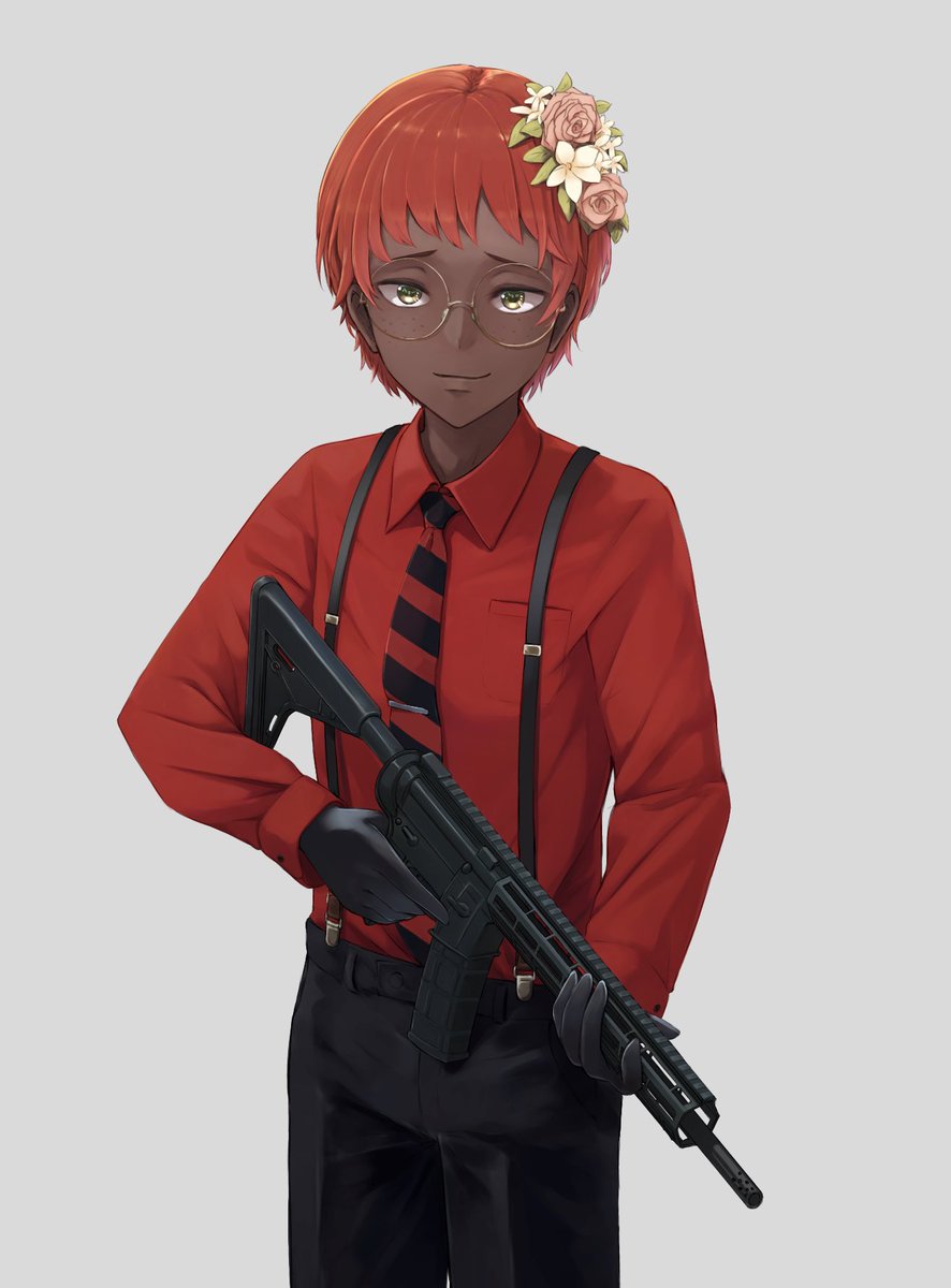 Pixivリクエストでかっこいいオリジナルキャラクターを描かせて頂きました 銃と いずれもんのイラスト