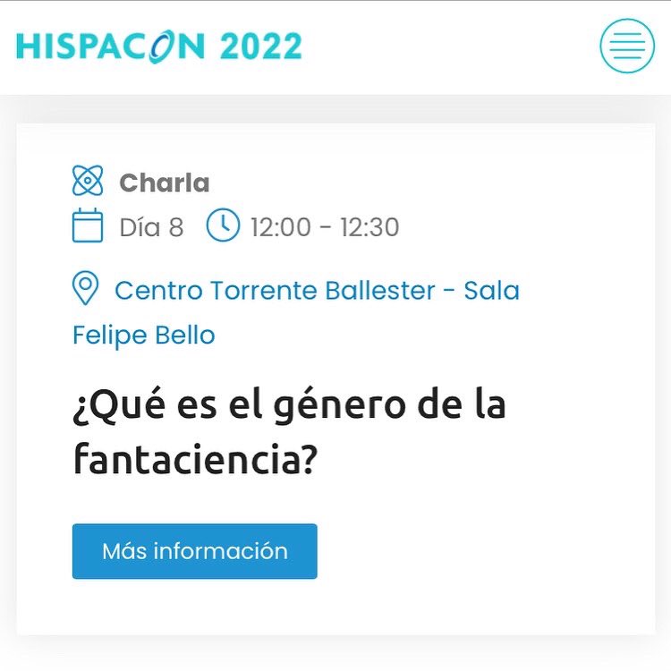 DroidsAndDruids's tweet image. ¡Que ya llega la Hispacon!

Estaremos hablando de fantaciencia en una charla de media hora el sábado 🤖🧙‍♀️

Y además, por supuesto, en la GALA de los premios IGNOTUS 🤩 ¡Qué ganas!

¿Nos vemos en Ferrol?

#hispacon2022 #hispacon #portico