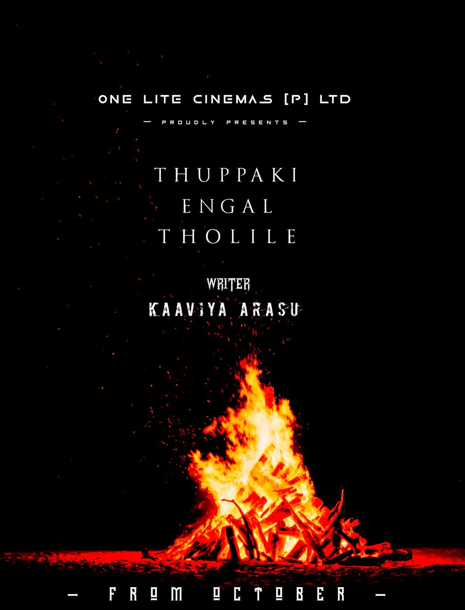 CinemasLtd's tweet photo. The Mission is ON 💥🚀
#NS04 is #TET 👮♂️
THUPPAKI ENGAL THOLILE
Releasing on October 2022 🎉
Script written by @Dir_kaavi
#OLC07 || #TET https://t.co/ESo4tqRJkh