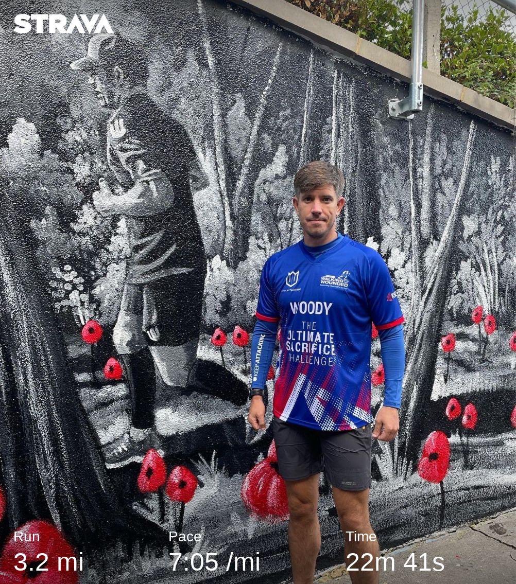 BrianWoodMC's tweet image. Last run before Sunday and the start of The Ultimate Sacrifice Challenge. I’ve put so much into my training and feeling strong. 

#wewillrememberthem #wegoagain #theultimatesacrifice

givepenny.com/TheUltimateSac…