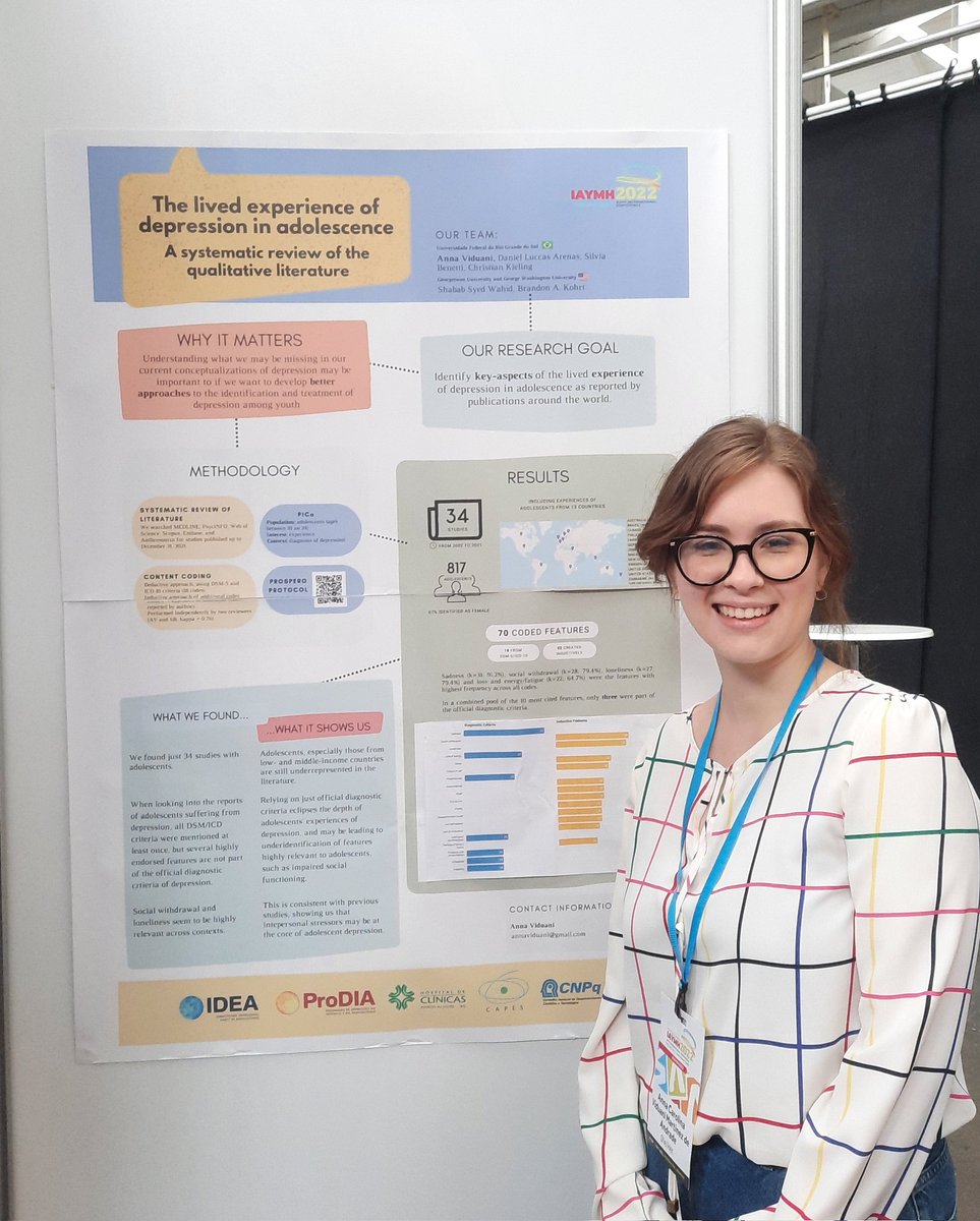 Soo happy to be presenting our #qualitative systematic review on experiences of #adolescentdepression at #IAYMH2022!