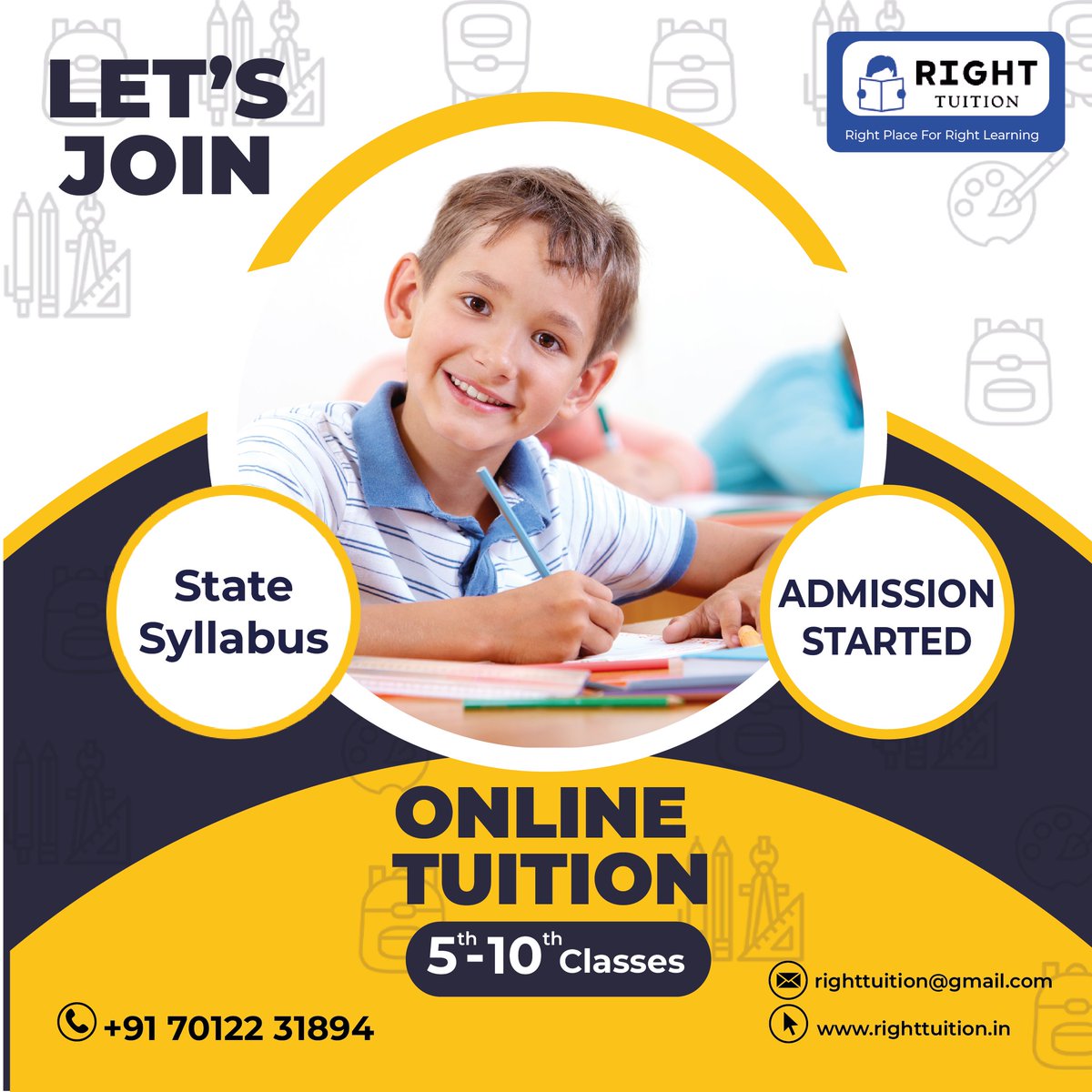 𝐋𝐄𝐓'𝐒 𝐉𝐎𝐈𝐍
𝐑𝐢𝐠𝐡𝐭 𝐏𝐥𝐚𝐜𝐞 𝐅𝐨𝐫 𝐑𝐢𝐠𝐡𝐭 𝐋𝐞𝐚𝐫𝐧𝐢𝐧𝐠
𝐒𝐭𝐚𝐭𝐞 𝐒𝐲𝐥𝐥𝐚𝐛𝐮𝐬 𝐀𝐃𝐌𝐈𝐒𝐒𝐈𝐎𝐍 𝐒𝐓𝐀𝐑𝐓𝐄𝐃
𝐎𝐍𝐋𝐈𝐍𝐄 𝐓𝐔𝐈𝐓𝐈𝐎𝐍
𝟓-𝟏𝟎  𝐂𝐥𝐚𝐬𝐬𝐞𝐬
👉Call: 7012231894
👉Mail: Righttuition@gmail.com
👉Website: righttuition.in