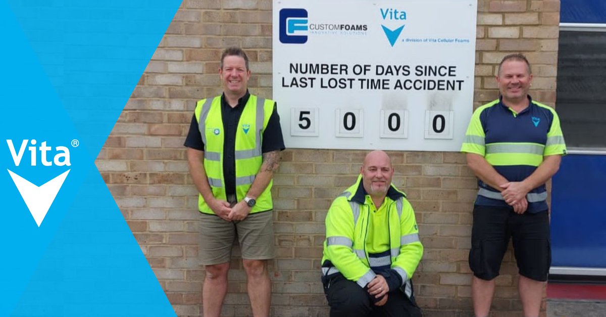 We are thrilled that our Custom Foam site has recently celebrated 5000 days without a Loss Time Accident (LTA) - that's almost 14 years without an LTA. The team very rightly celebrated this momentous achievement with vouchers for all colleagues.