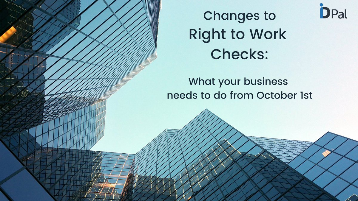TweetIDPal's tweet photo. From October 1st the new digital option of carrying out #righttowork checks will be launched. These new guidelines allow employers to appoint digital IDSPs to carry out digital checks.

It's not too late for your business to prepare for these changes.

https://t.co/bzsPkrCVan https://t.co/6CmaqFktpX