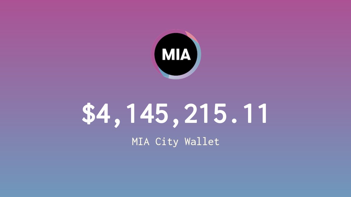 MiamiCoin City Wallet tweet media