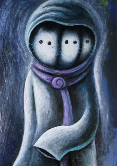 3匹用パーカー#illustration #originalart #ArtistOnTwitter 