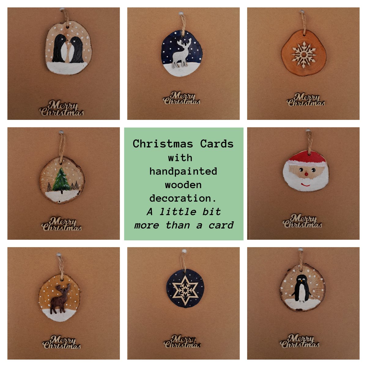 KateBeinder's tweet photo. Good morning #elevenseshour #Christmas cards that have a handpainted decoration attached will on my site on Sunday. So you have 2 days to get 15% off by buying direct. DM me. Size 5" x 5" on quality Kraft card.
£3 each or 3 for £8 + p&p at cost
#MHHSBD #onlinecraft #handmade https://t.co/r2LzpjJ0nF