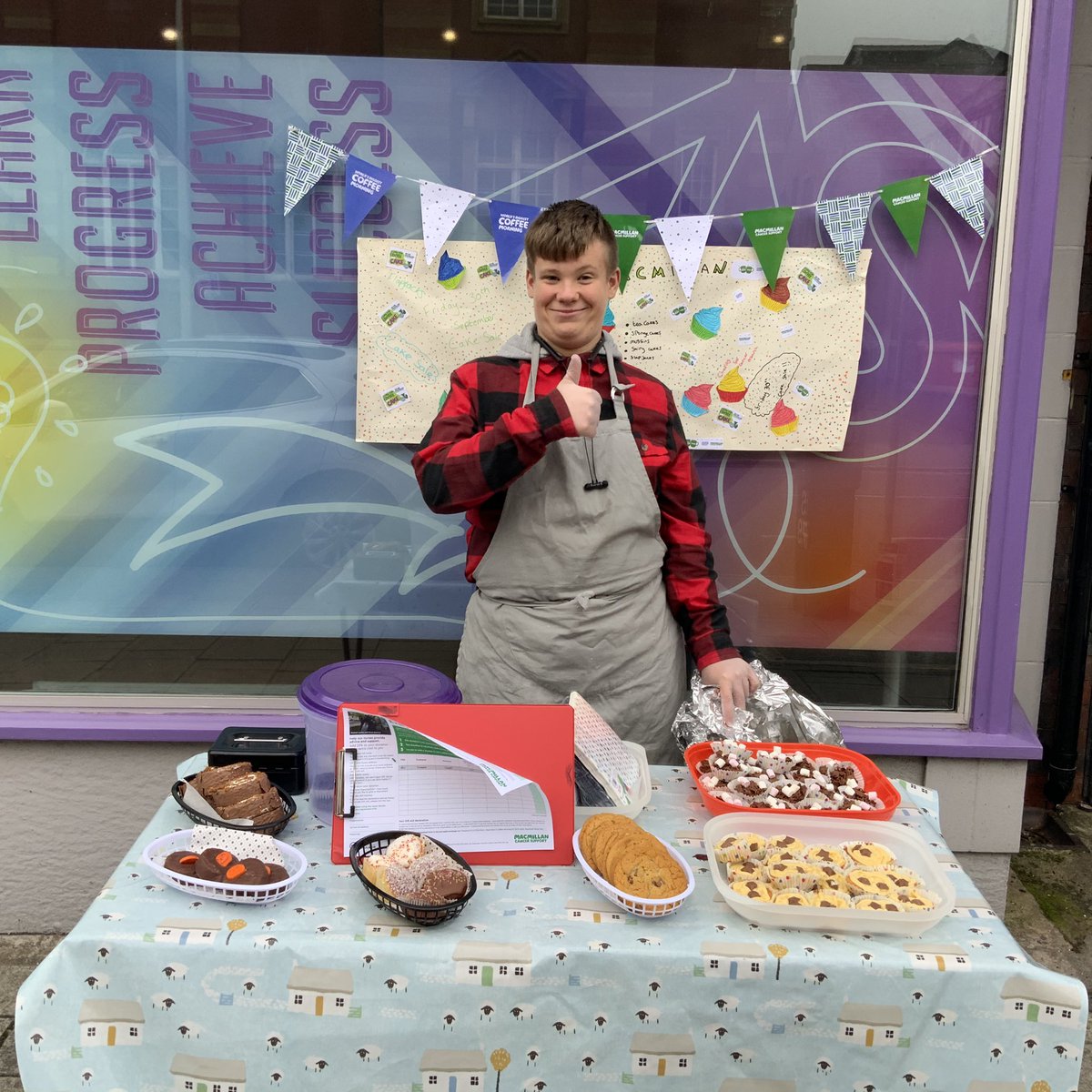 TASBlackpool's tweet photo. A brilliant morning raising money for Macmillan. Our students have done a fantastic job. There’s still time to support us and plenty of goodies left. @kirstyannepugh @TASBlackpool @TheAltSch https://t.co/0dPPsBsTrt