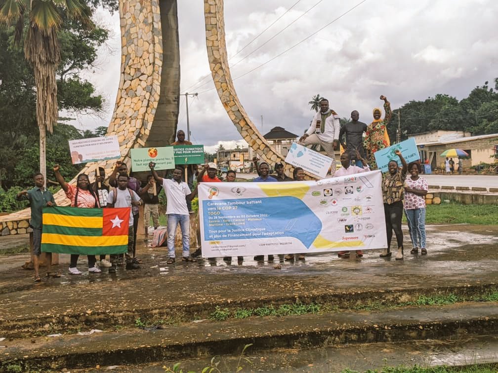 SamLessi's tweet photo. All together for the protection of our mother nature 

@JVE_Int 
@IAAS_TOGO 
#caravanetambourbattant
#justiceclimatCOP27 https://t.co/De4IVapyDi