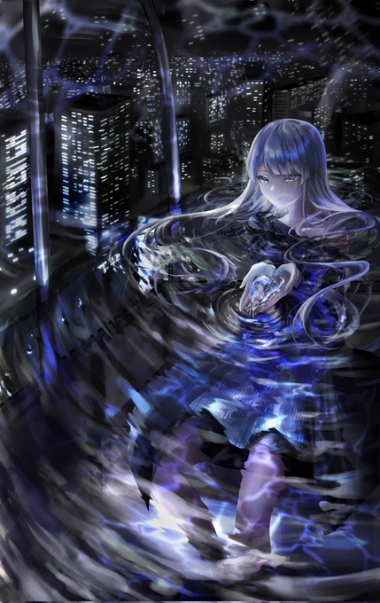 #今月描いた絵を晒そう青系多めでした! 