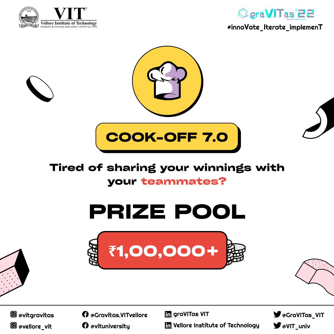 codechefvit's tweet photo. Don't worry, we got you!

CookOff 7.0 offers the biggest cash prize for a solo participant in GraVITas 🤑
So what are you waiting for? This might just be your lottery ticket 💸

See you at CookOff 7.0, India's largest competitive coding event run by a student body! https://t.co/aufHusYffr