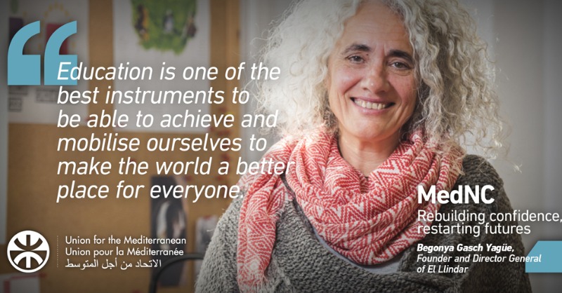 UfMSecretariat's tweet photo. The Mediterranean New Chance programme is designed to support the ☑️social &amp; ☑️professional integration of young people in the region.

Click the🔗to read Begonya Gasch's story about tackling early school leaving and youth unemployment 👇 

@Mednc_network