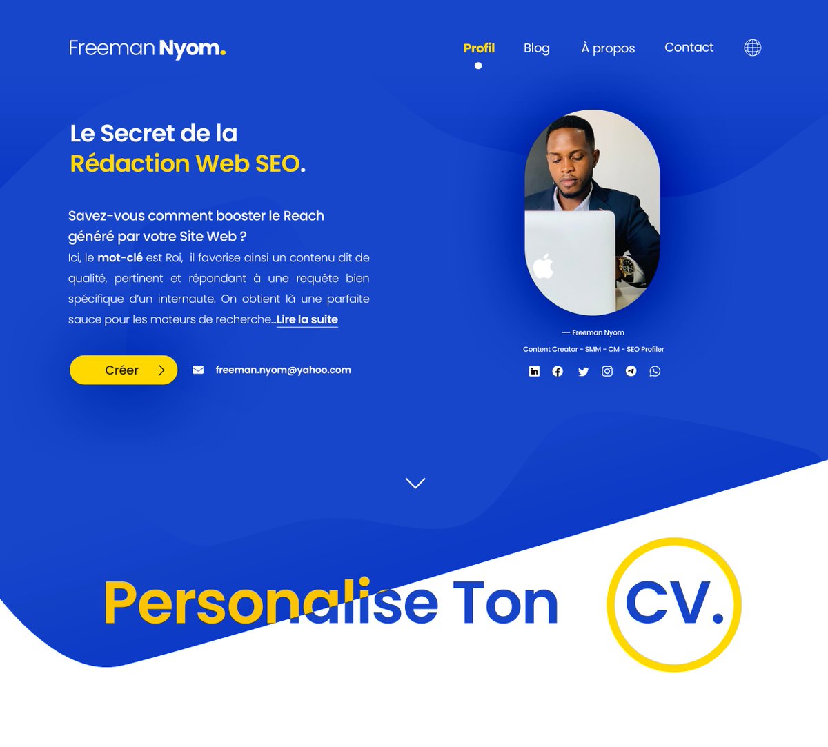 freeman_nyom's tweet photo. On peut tout dire mais un CV. personnalisé c'est encore plus Top.
#FreemanNyom
#cvpro
#caparledesign https://t.co/A8vhfkEo5v