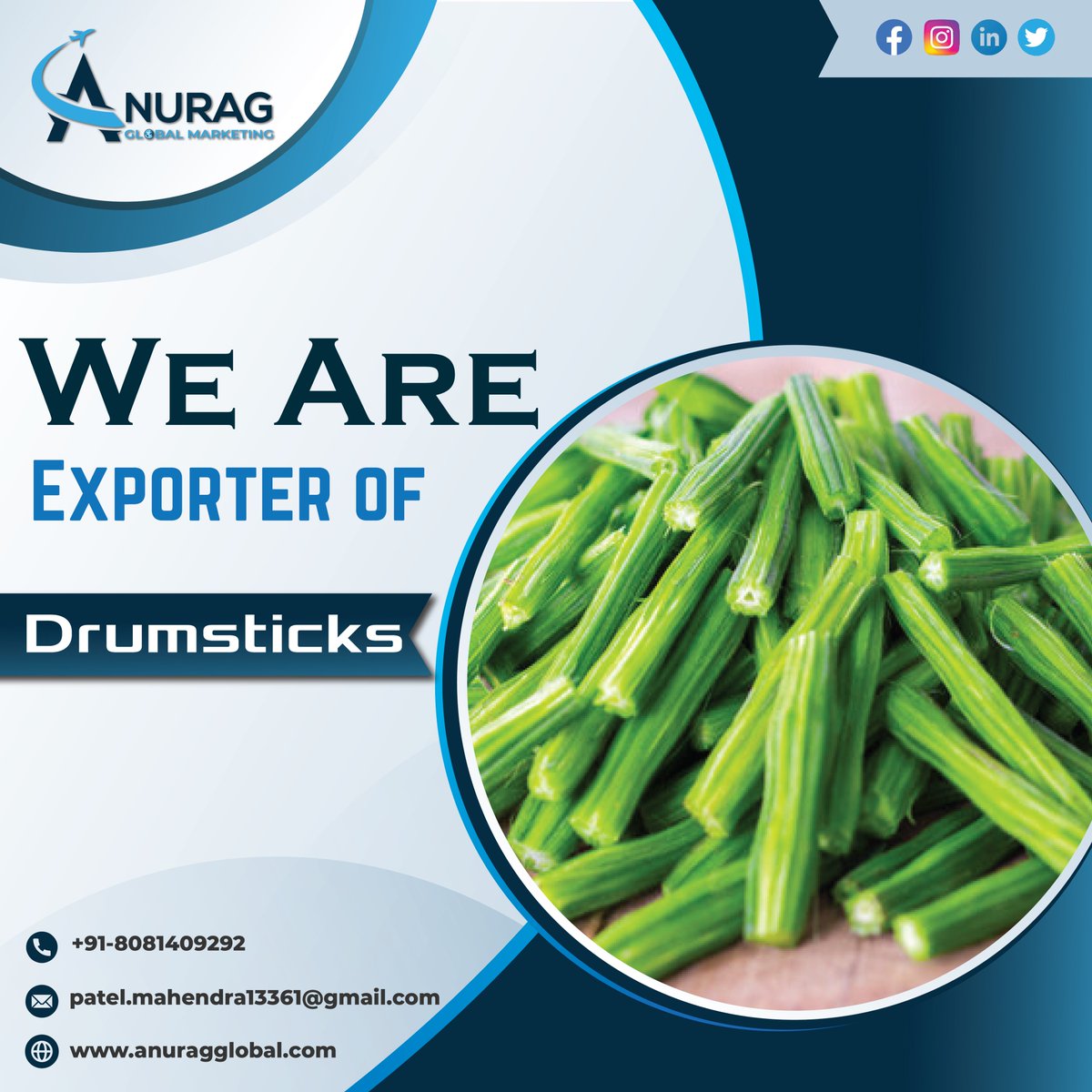 Anuragglob's tweet photo. We Are Exporter Of Drumsticks.
Contact Us:
+91-8081409292
patel.mahendra13361@gmail.com
Visit Our Website:
https://t.co/LT5rmM5Ums
Follow us on
Facebook
https://t.co/cU0XEUTXON
Instagram:
https://t.co/14tjg8supy
#anuragglobalmarketing  #export #exportindia #india #drumsticks https://t.co/TgyQWmfix6