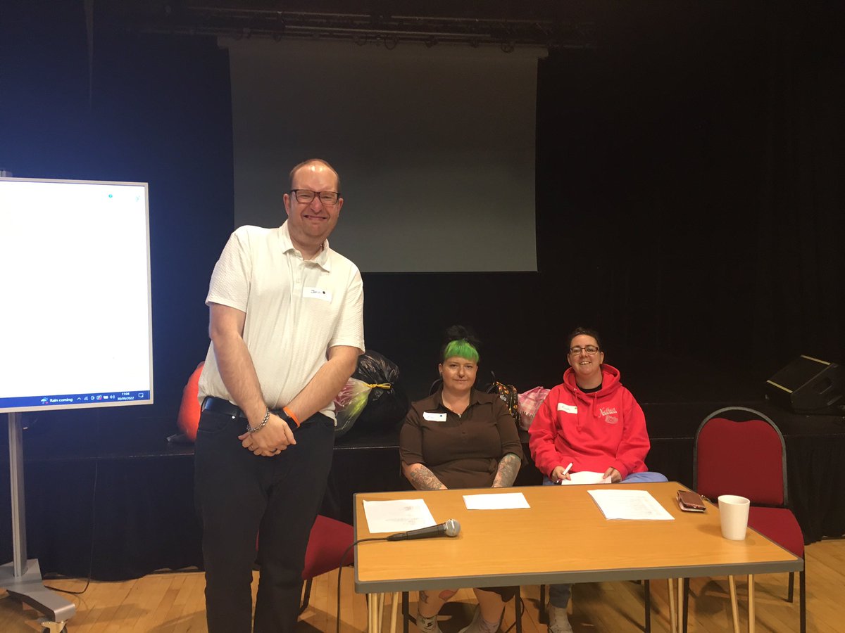 Arlene_Highland's tweet photo. John, Ruth &amp; Em prepping for the opening of the People First Highland conference in Inverness. Great to see everyone out and about again. https://t.co/2Gju0XpsjU