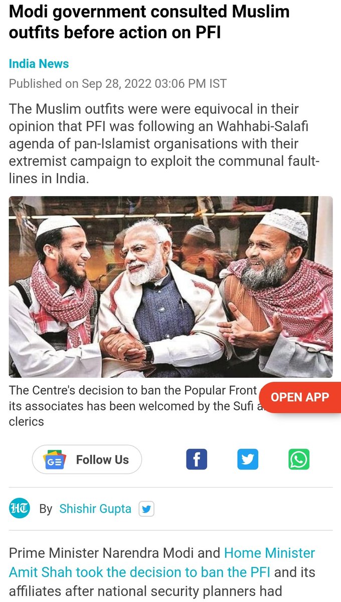 #InshaAllah may there be happiness and harmony. Vande Mataram Modiji Govt consulted #Muslim orgs before action on extremist PFI. 🙏