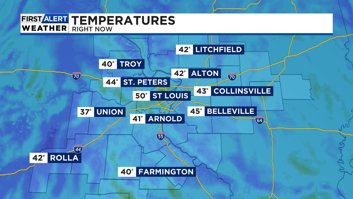 I've been keeping my eye on Union! The temp there is dropping and now they're sitting at 37°! #mowx #ilwx #stlwx