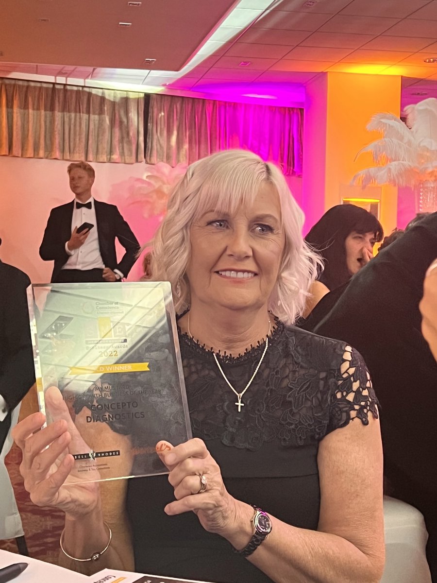 ConceptoTweets's tweet photo. Team Concepto are proud winners of the Gold Award in the High Growth Business of the Year and Business Chameleon 2022 categories at the SME business awards @eventsandprmk 
#SMEHerts #conceptodiagnostics #diagnostics  #covidtest #wellness #nutrition #multivitamins  #healthcare https://t.co/6OcmwhC7Gl