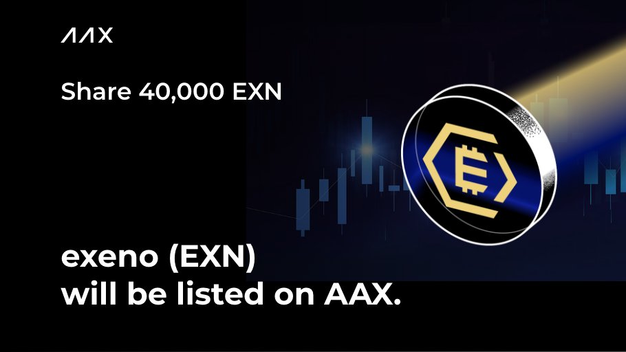 AAXExchange's tweet photo. In celebration of the #EXN listing, AAX is offering 40,000 EXN to users who retweet, deposit and trade! 

📅 Event Period: 9AM Oct.4, 2022 - 9AM Oct.13, 2022 (UTC)

👇🏼Check out the details below! 👇🏼 https://t.co/9X16gAzDHD