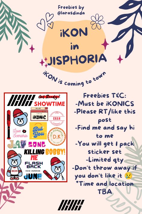 larasdinda's tweet photo. 🪐 FREEBIES JISPHORIA 🪐

Halo iKONIC! Aku mau bagiin freebies nih tapi isinya cuma stiker semoga pada mau 🥺. Tempat dan lokasi nyusul ya.
Nanti stickernya per gambar pasti dapet 1pcs tapi ada beberapa gambar yang ku masukin lebih 🥰

#iKON #JISPHORIA #Freebies_iKON https://t.co/XDDZ5QlAEz