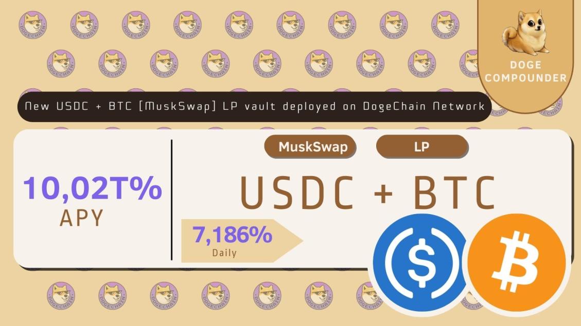 DogeCompounder's tweet image. Looking for #YieldOptimizer on #DogeChain ?
Join dogecompounder.dog to earn huge APYs on your favorite assets with our autocompounding vaults 💰

Join our DogeCompounder community on Discord linktr.ee/dogecompounder

#DogeFam @DogechainFamily @DCecosystem