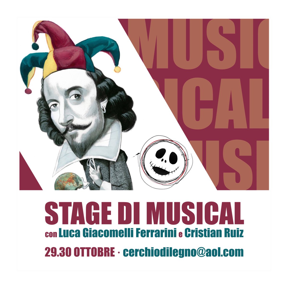 Ragazzi vi aspetto al <a href="/cerchiodilegno/">◯ CERCHIODILEGNo</a>, il mio laboratorio teatrale di musical a Verona per divertirci assieme nel weekend dì Halloween. 🎃👻👹 Io e <a href="/crisdavideruiz/">Cristian Davide Ruiz</a> vi aspettiamo sabato 29 e domenica 30 ottobre a Verona!

INFO/ISCRIZIONI:
cerchiodilegno@aol.com