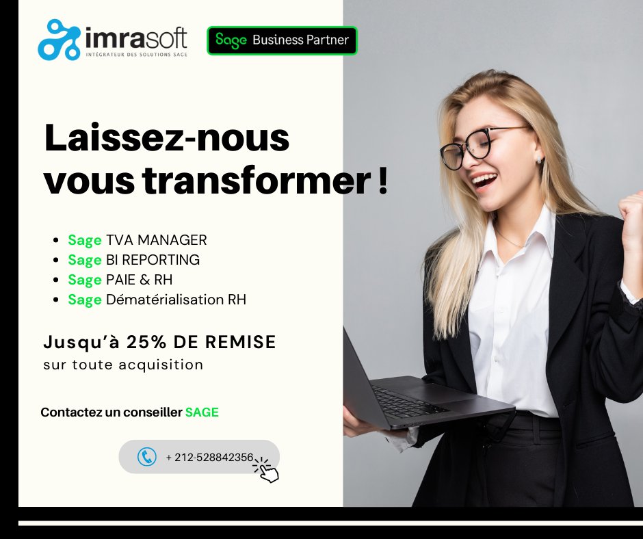imrasoft's tweet photo. 🔔 Préparez-vous pour une nouvelle aventure professionnelle !

Renforcez l'efficacité, l’agilité et la productivité de votre #entreprise grâce à une solution accessible partout et à tout instant...

Pour toute question, contacter-nous au :

📞 +212-528842356

#Maroc https://t.co/40BURQSAyV