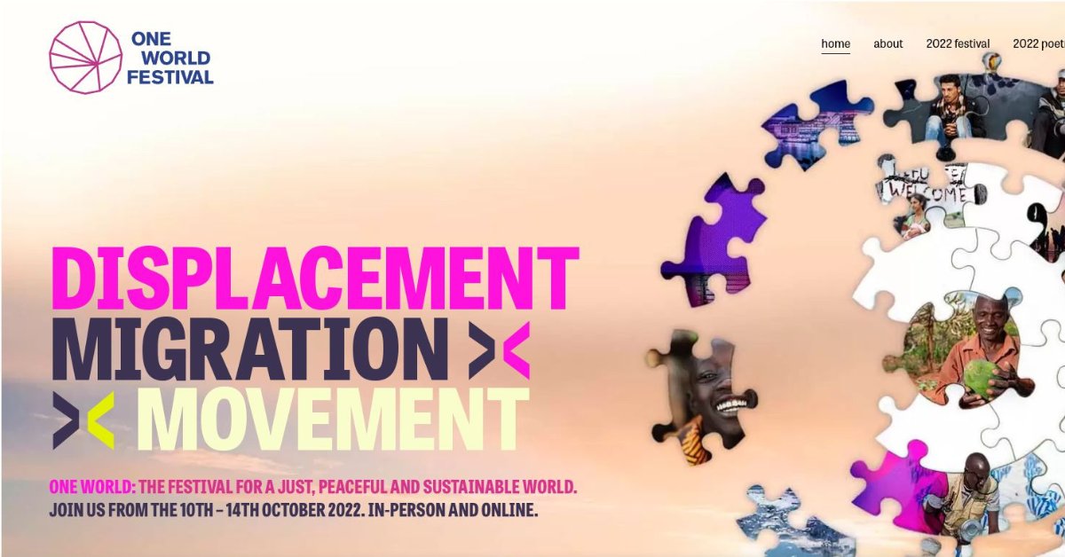 The One World Festival NI is about to start! 🤩
 
Organized by CADA NI, the festival will host a great line up of events in person and online from 10 - 15 October, with a focus on: Displacement, Migration and Movement.
 
More information on their website : buff.ly/3lEO59f