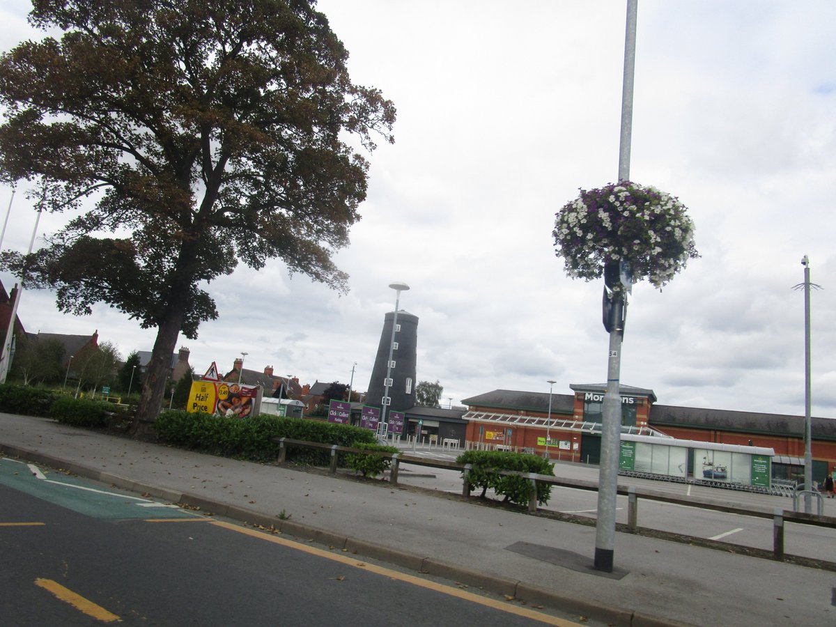 Unusual to see a windmill part of  a major supermarket. Goole, E. YORKS