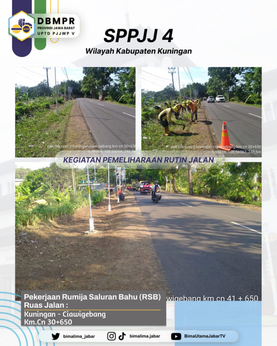 bimalima_jabar's tweet photo. Sore #Kawan5 👋
Berikut Pekerjaan Rumija Saluran Bahu Oleh SPPJJ 4 Kab. Kuningan.
@ridwankamil
#dbmprjuara https://t.co/bZRSsvpehH