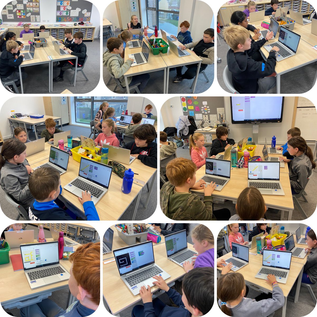 StNinians_PS's tweet photo. P6 enjoying coding this morning deep in concentration @mathsweekscot #BlocklyGames https://t.co/FqgI1lSwkx