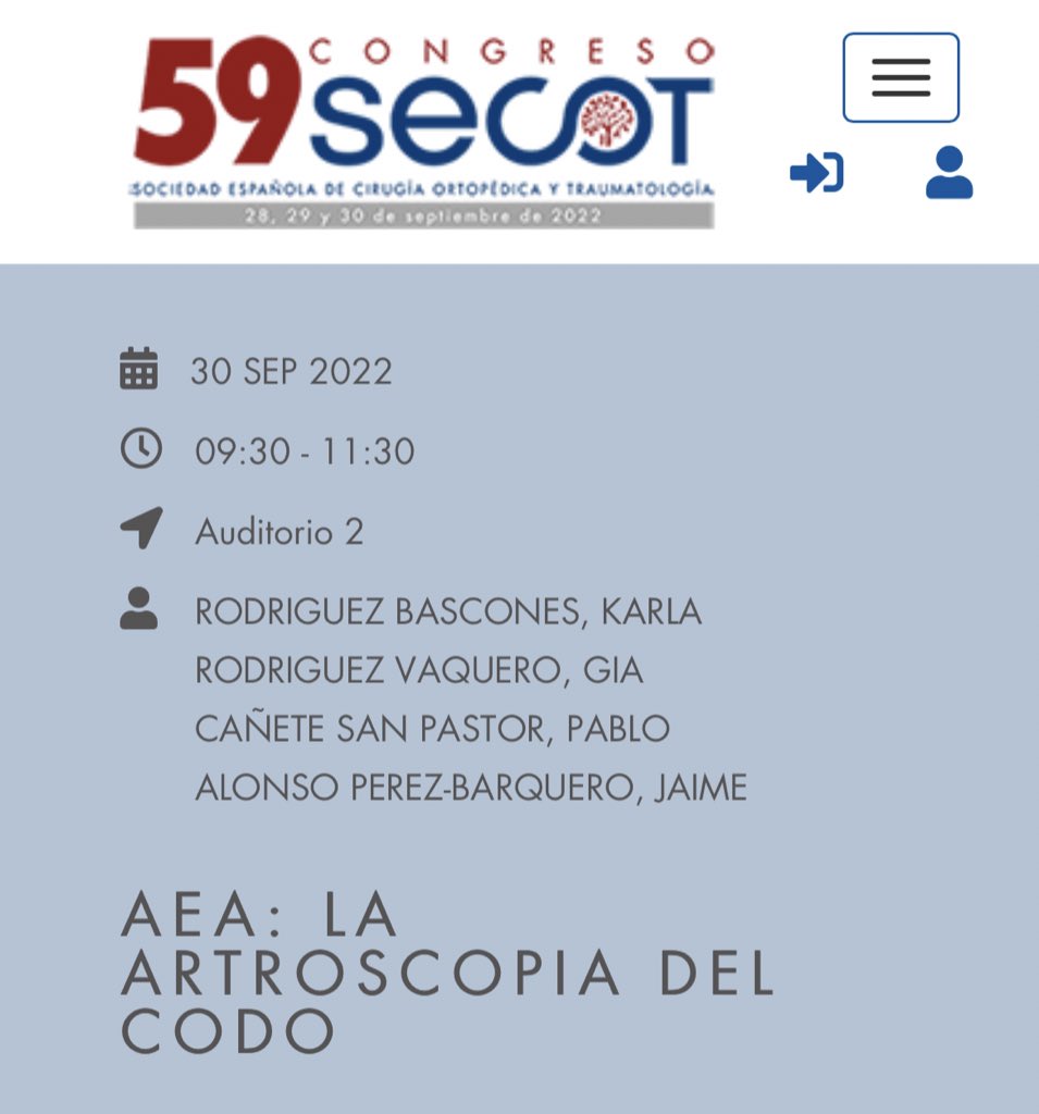 Magnífica sesión de Artroscopia de Codo <a href="/aeartroscopia/">AEA</a> en el congreso <a href="/secot22/">SECOT22</a>. Ha sido un placer participar con estos compañeros <a href="/DrPabloCanete/">Pablo Cañete</a> @DraBascones  y Jaime Perez-Baquero