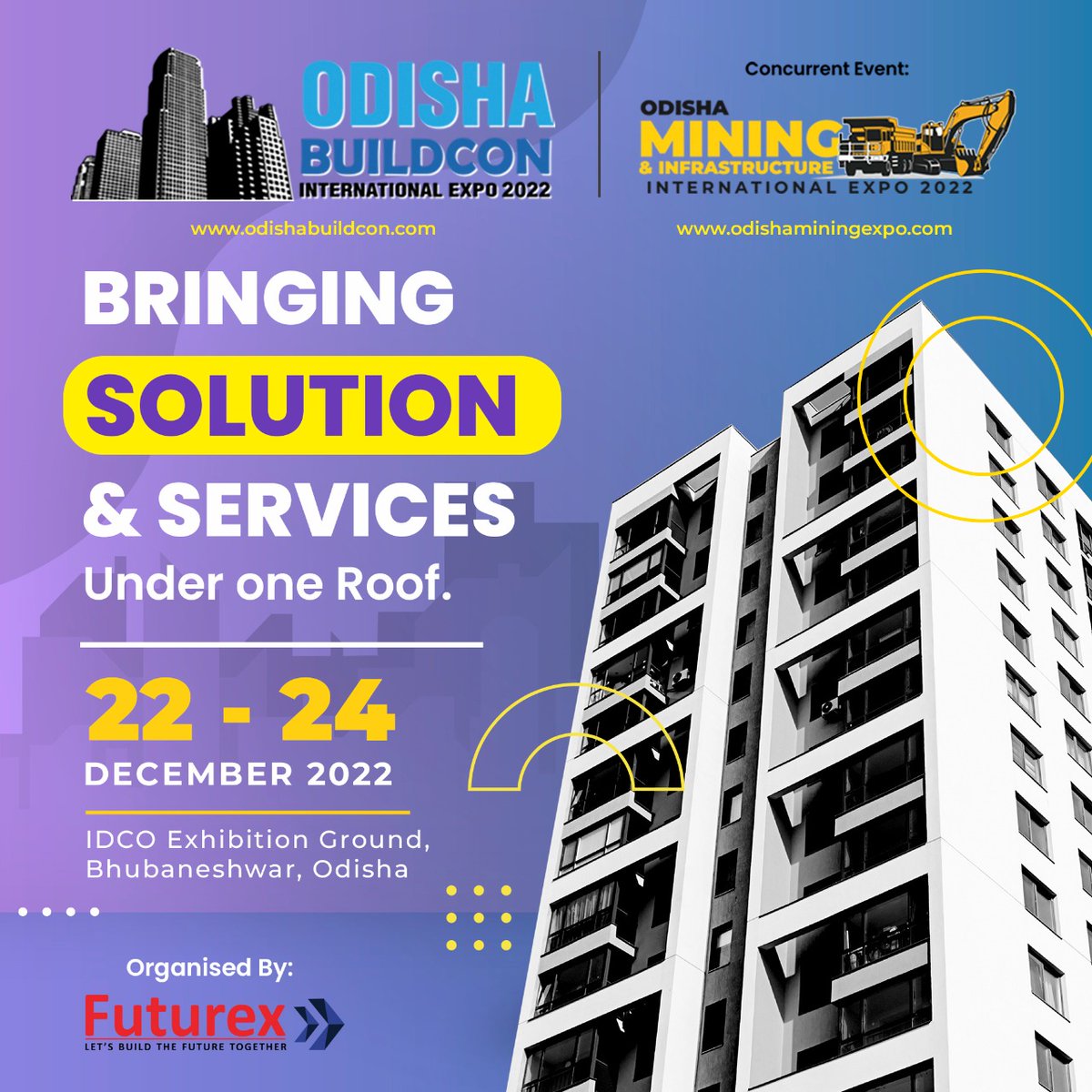 FuturexG's tweet photo. Bringing Solution &amp; Services under one roof at Odisha Buildcon International Expo starting from 22nd - 24th December, 2022 at IDCO Exhibition Ground, Bhubaneshwar, Odisha

BOOK YOUR SPOT NOW..!!
https://t.co/kszTRSNI7G

#odishabuildcon #buildconexpo #architecture #construction https://t.co/OfzjdOury9