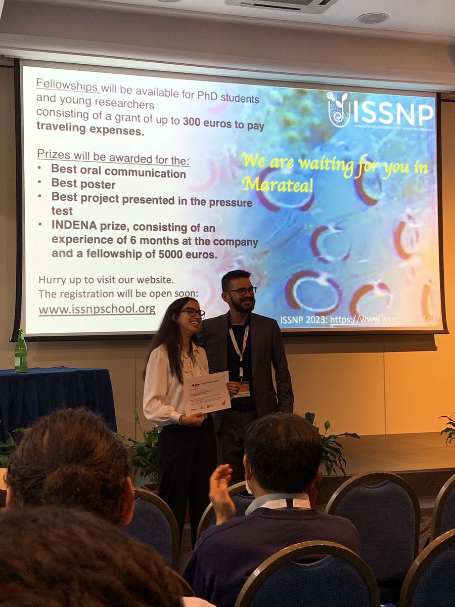 Beatrice Bartolomei (@_beatricebart) on Twitter photo Great time in Ischia at <a href="/iasoc_sci/">Ischia Advanced School of Organic Chemistry</a> and <a href="/wispoc/">E-WISPOC</a> 🧪 ideas ran fast as these amazing days!!
Honoured to have received the best poster award at <a href="/iasoc_sci/">Ischia Advanced School of Organic Chemistry</a> 🥇along with the possibility to present and discuss my work with amazing speakers 🎉 Great time in Ischia at <a href="/iasoc_sci/">Ischia Advanced School of Organic Chemistry</a> and <a href="/wispoc/">E-WISPOC</a> 🧪 ideas ran fast as these amazing days!!
Honoured to have received the best poster award at <a href="/iasoc_sci/">Ischia Advanced School of Organic Chemistry</a> 🥇along with the possibility to present and discuss my work with amazing speakers 🎉
