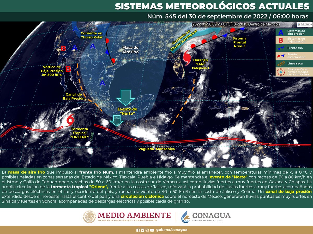 Imagen de fenómenos #Meteorológicos actuales de las 06:00 horas en: smn.conagua.gob.mx/es/pronosticos…