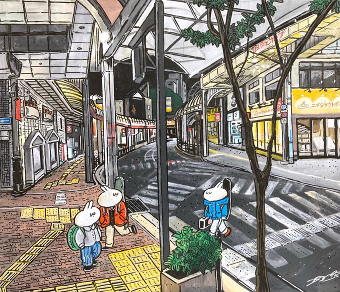 #今月描いた絵を晒そう忙しかったわりにはこの4枚もちょっと大きめの絵だし意外と描けていた10/8からの個展でも出しますので見にきて 