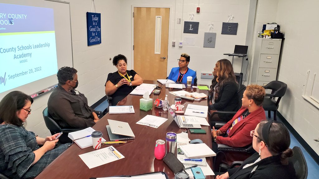 CynthiaMcCray19's tweet photo. New principals and Sr. Directors engaged in deep discussion and collaboration yesterday. The role of the principal is critical in collaborative planning and maximizing leadership capacity in other building leaders. Development-Learning-Growing! #MODEL2023 @missasu98 @ljswiggins https://t.co/Vg33L6Sd3D