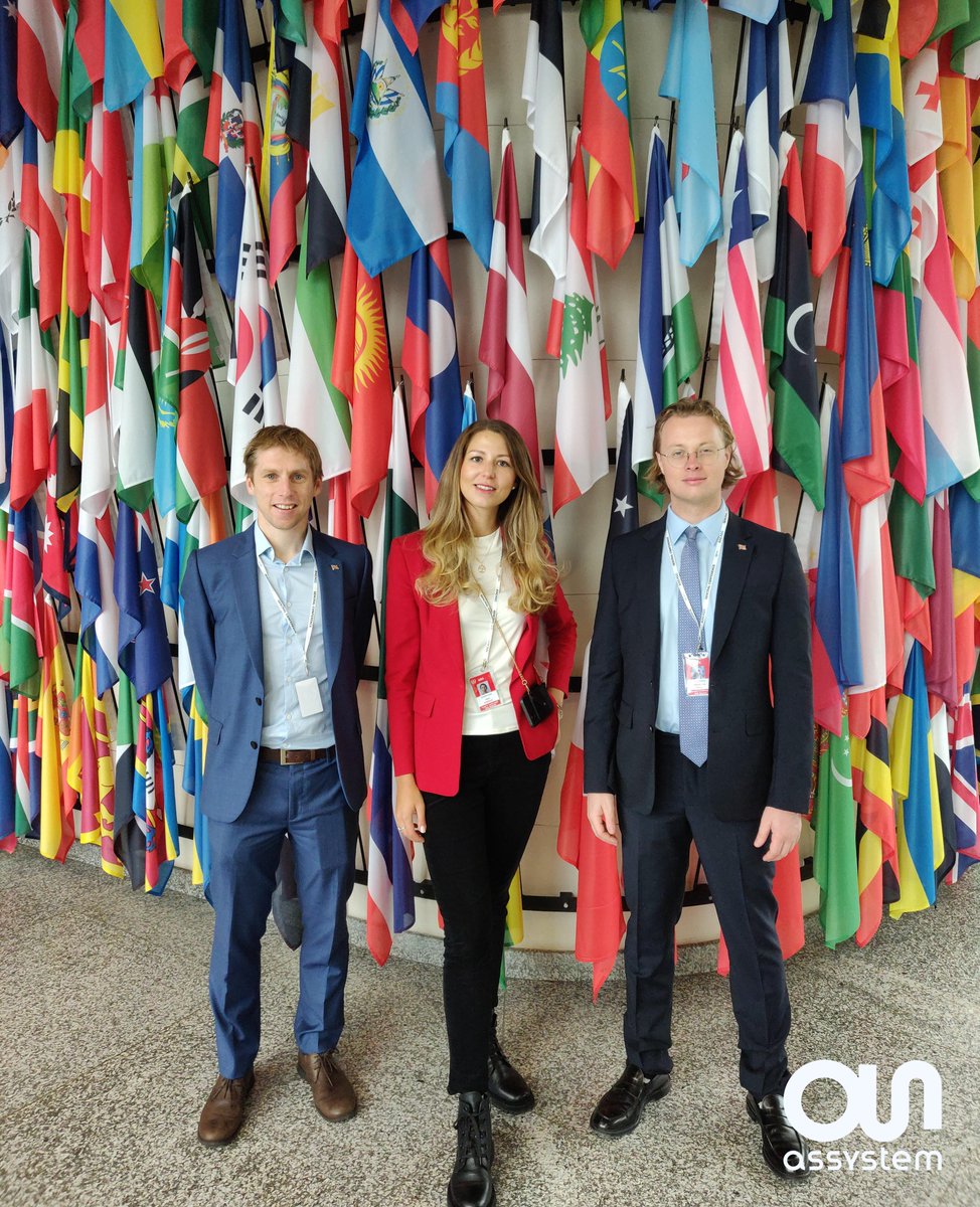 AssystemUK's tweet photo. Assystem's Anna Coudroy, Harvey Johnson and Andrew Paton-Crockett were delegates at this year's International Atomic Energy Agency (@iaeaorg) General Conference in Vienna. https://t.co/agSHLvR5U6