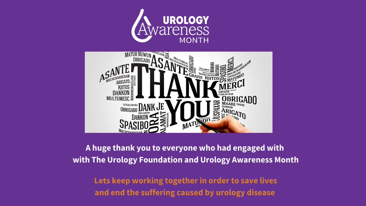 TUF_tweets's tweet photo. A huge thank you to everyone has supported and engaged with #UAM22 and helped spread awareness of urology conditions.   Let's keep working together in order to save lives and end the suffering caused by urology disease.  #urologyhealth #UAM22 #thankyou #letskeeptalking https://t.co/CYsMyEGVgQ
