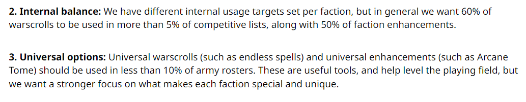 warhammer_rob's tweet photo. Going by the below, more books have great internal balance but their metric may be a way to vague. Universal options appear to be broken, either too good or trash. Based on most recent events it seems that players now believe the #purplefun is trash tier. https://t.co/VsNIhbkE3h