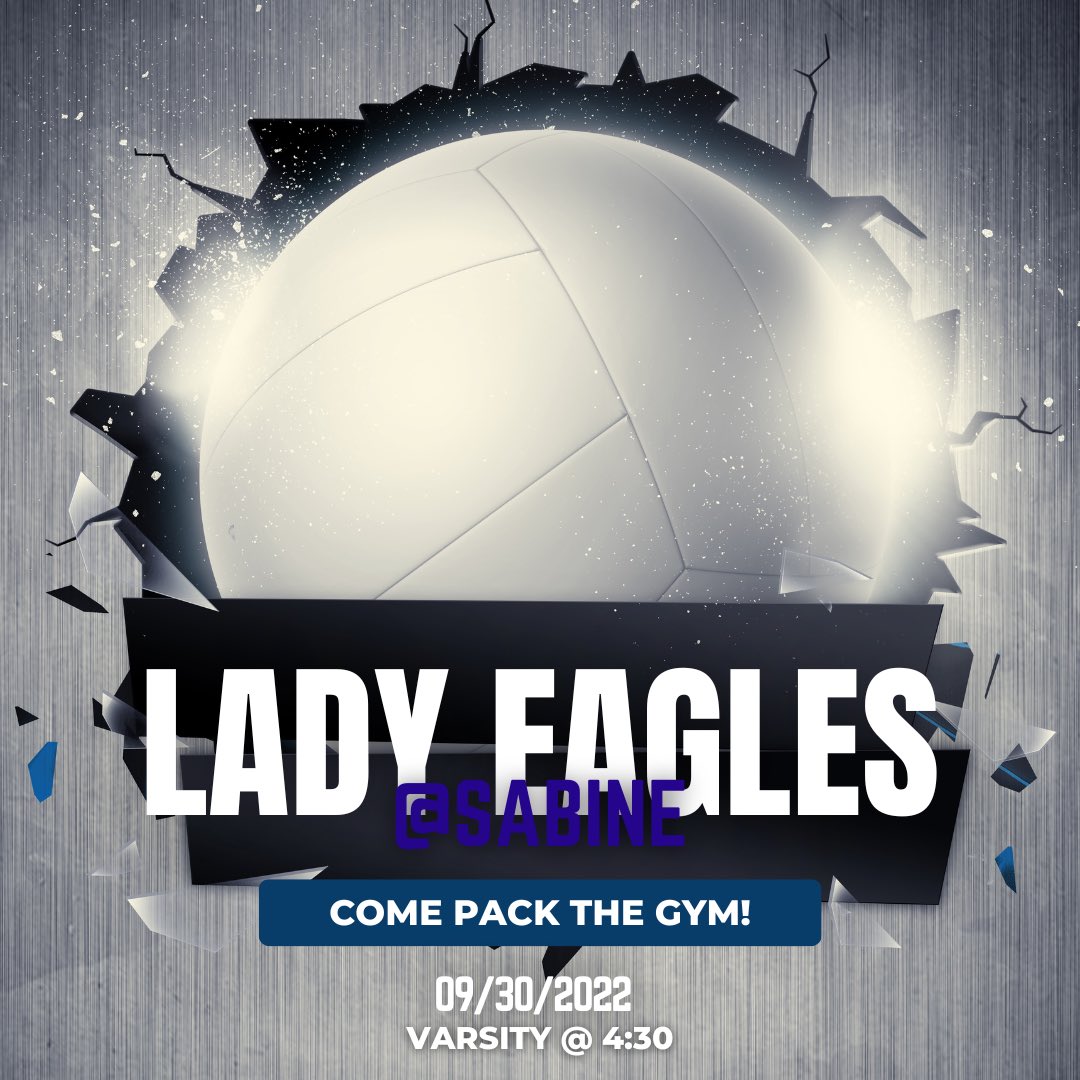 It’s game day!! Come pack the gym at Sabine to support your Lady Eagles!!