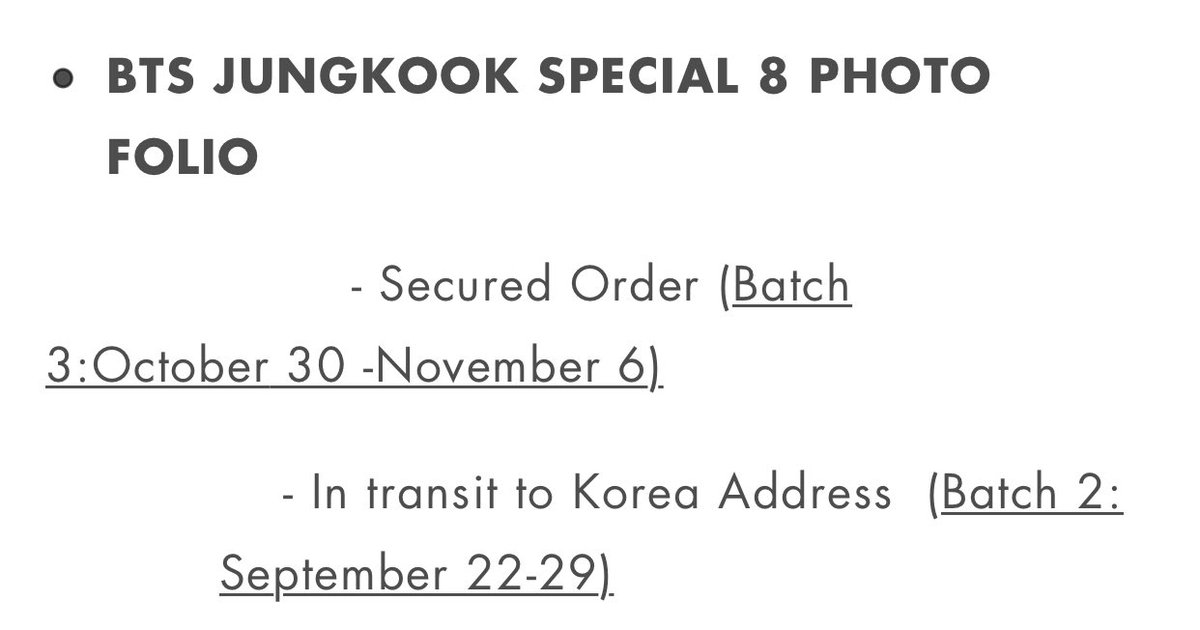BangtanBudol's tweet photo. UPDATE:

Jungkook Phot Folio. 2nd PO items ay in transit na po sa Kr Add ni supplier. 3rd PO po waiting pa po sa release ☺️

#BNGTNBDL_updates
#BNGTNBDL_proofs https://t.co/tyFnaQhveL