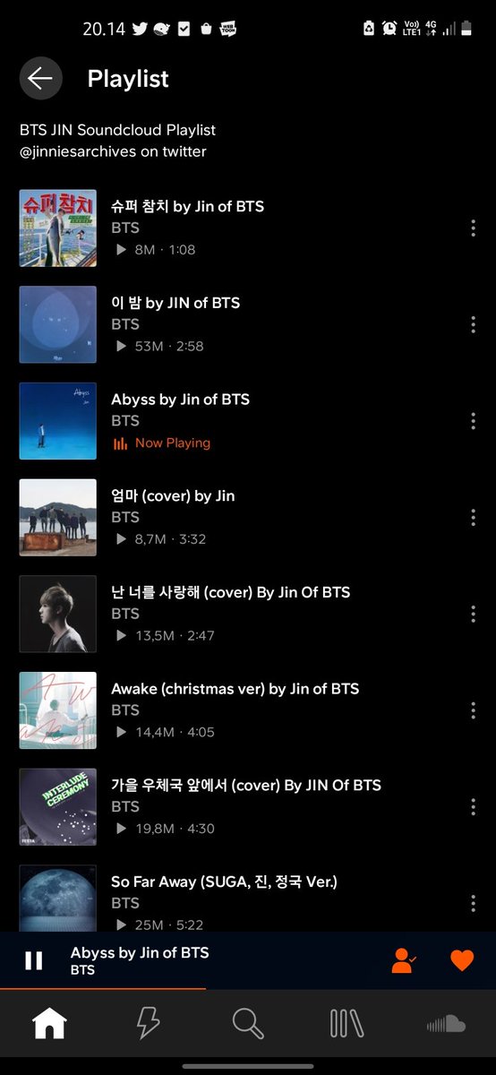 sin_yjsoulmate's tweet photo. @jinniesarchives #TeamSoundCloud
LET'S GOOOOO!! 🔥🔥🎵🎧
CONGRATULATIONS JIN
YOURS BY JIN TO FINALS
JIN KOREA AAA WINNER
Always listening to Yours #Yours_Jin & Super Tuna #SuperTuna_Jin by #방탄소년단진 #JIN of @BTS_twt https://t.co/P4j1SmO9TO